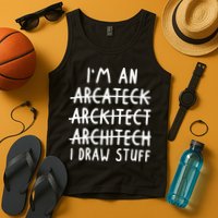 Funny Architect Art Wo Future Architecture Pun Lovers Tank Top