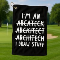 Funny Architect Art Wo Future Architecture Pun Lovers Golf Towel