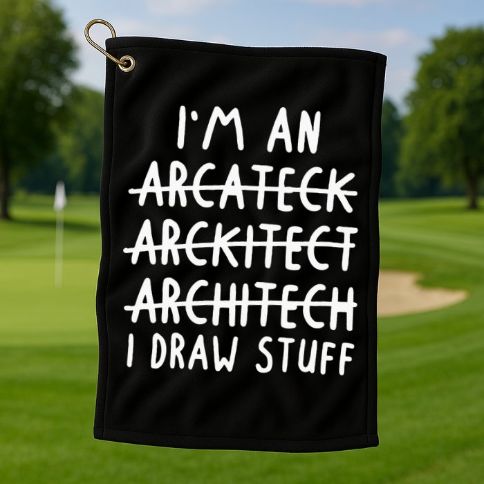 Funny Architect Art Wo Future Architecture Pun Lovers Golf Towel