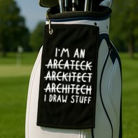 Funny Architect Art Wo Future Architecture Pun Lovers Golf Towel