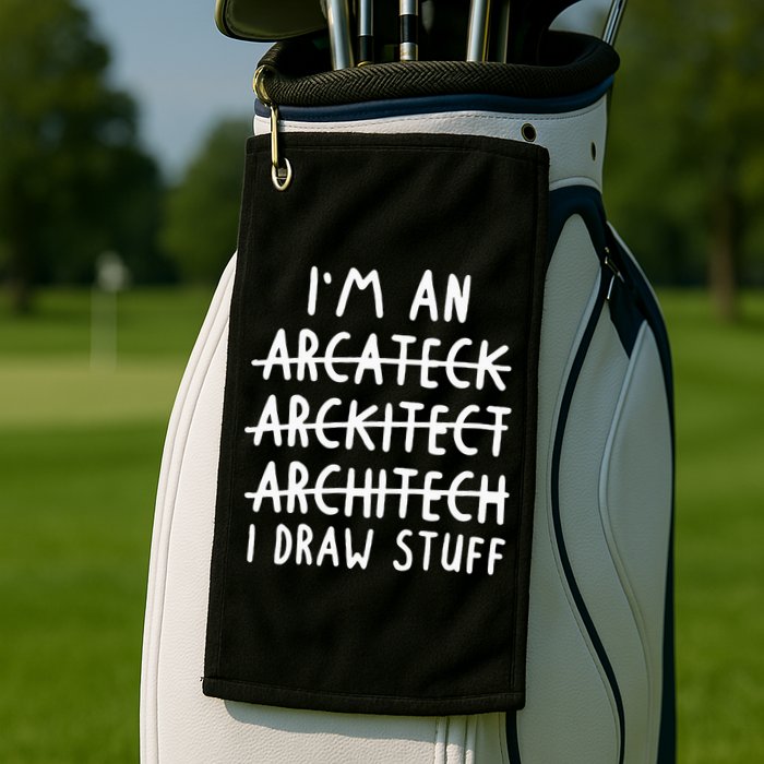 Funny Architect Art Wo Future Architecture Pun Lovers Golf Towel