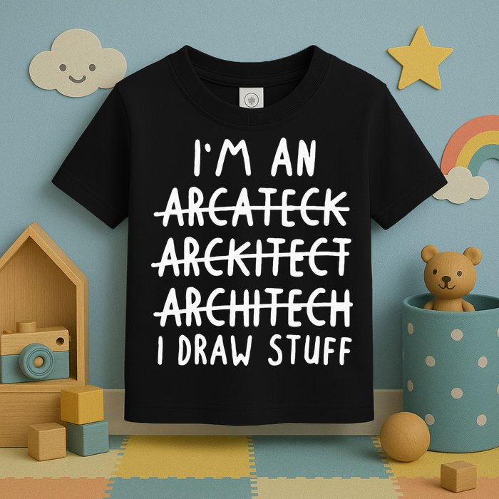 Funny Architect Art Wo Future Architecture Pun Lovers Toddler T-Shirt