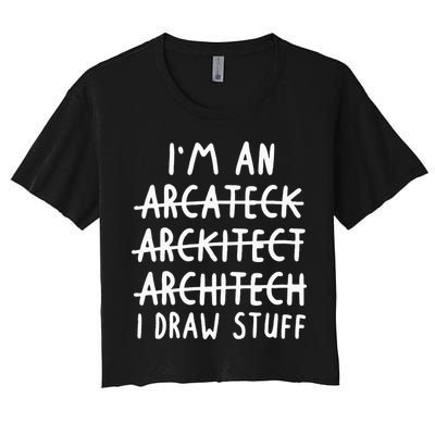 Funny Architect Art Wo Future Architecture Pun Lovers Crop Top
