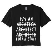 Funny Architect Art Wo Future Architecture Pun Lovers Crop Top