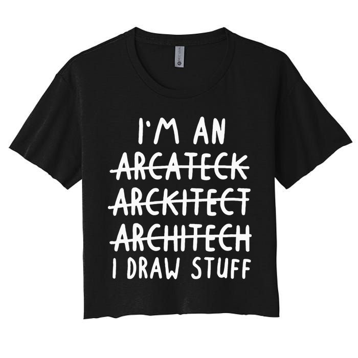 Funny Architect Art Wo Future Architecture Pun Lovers Crop Top