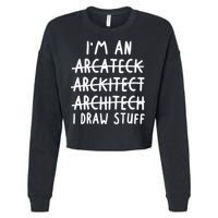 Funny Architect Art Wo Future Architecture Pun Lovers Cropped Pullover Crew