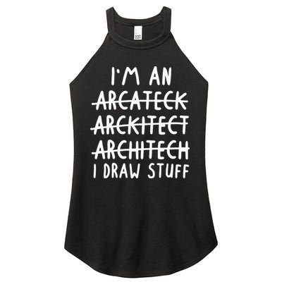 Funny Architect Art Wo Future Architecture Pun Lovers Women's Perfect Tri Rocker Tank