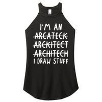 Funny Architect Art Wo Future Architecture Pun Lovers Women's Perfect Tri Rocker Tank
