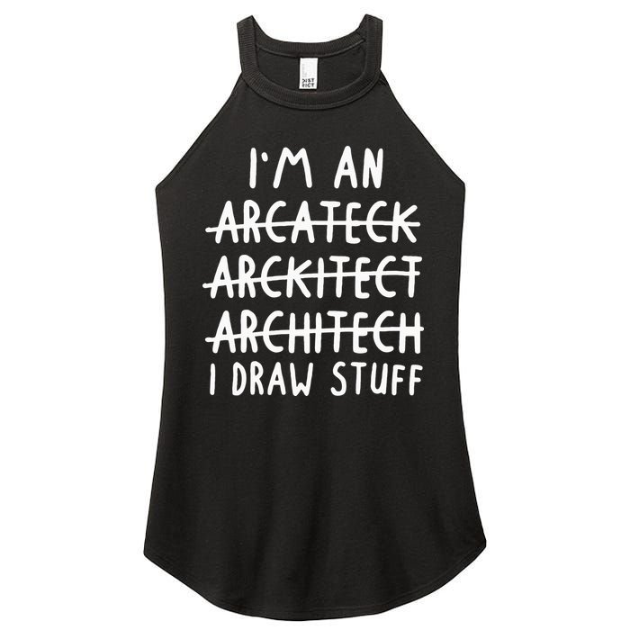 Funny Architect Art Wo Future Architecture Pun Lovers Women's Perfect Tri Rocker Tank