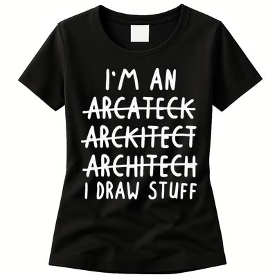 Funny Architect Art Wo Future Architecture Pun Lovers Womens T-Shirt
