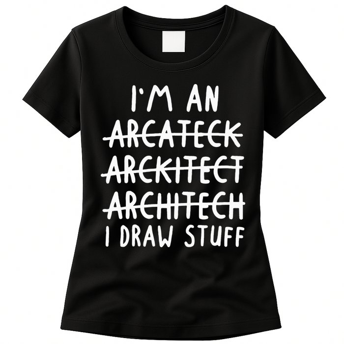 Funny Architect Art Wo Future Architecture Pun Lovers Womens T-Shirt