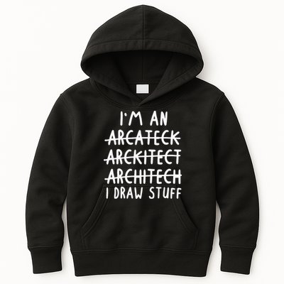 Funny Architect Art Wo Future Architecture Pun Lovers Kids Hoodie