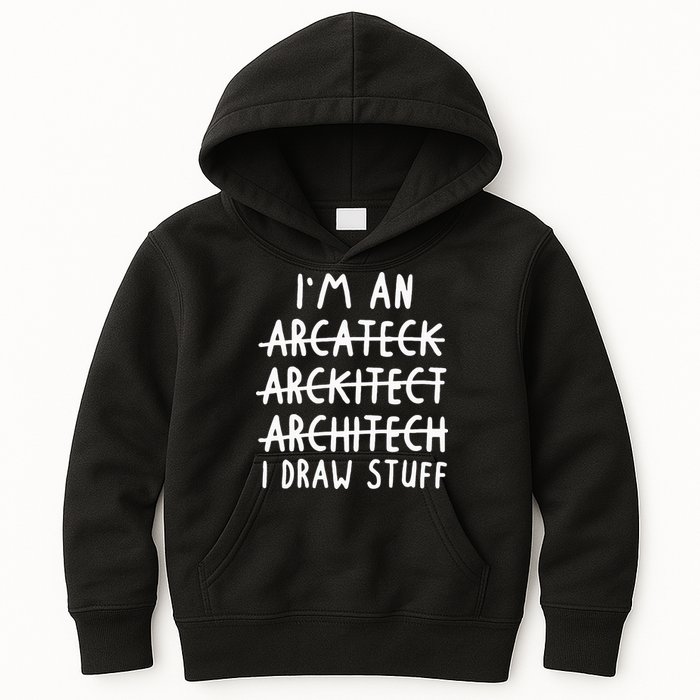 Funny Architect Art Wo Future Architecture Pun Lovers Kids Hoodie