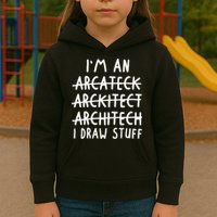Funny Architect Art Wo Future Architecture Pun Lovers Kids Hoodie