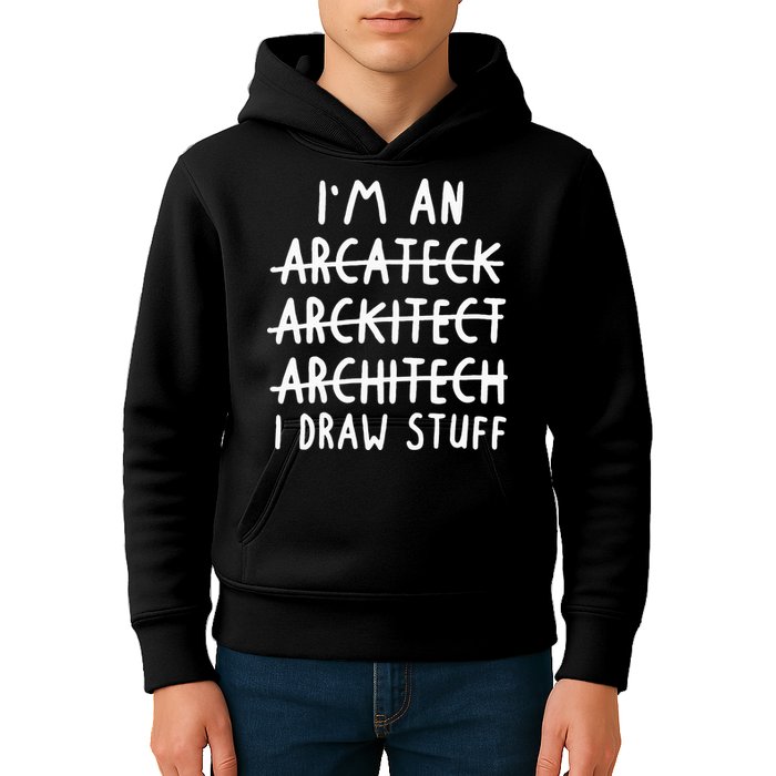 Funny Architect Art Wo Future Architecture Pun Lovers Kids Hoodie