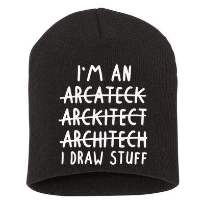 Funny Architect Art Wo Future Architecture Pun Lovers Short Acrylic Beanie