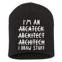 Funny Architect Art Wo Future Architecture Pun Lovers Short Acrylic Beanie