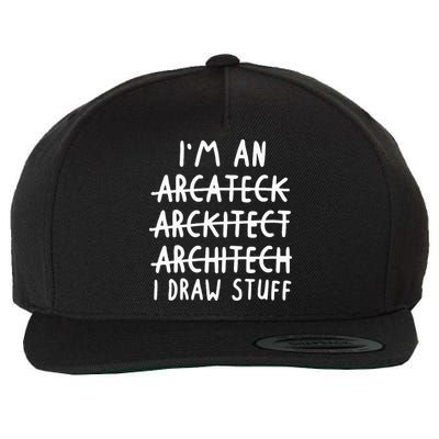 Funny Architect Art Wo Future Architecture Pun Lovers Wool Snapback Cap