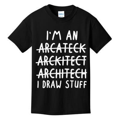 Funny Architect Art Wo Future Architecture Pun Lovers Kids T-Shirt
