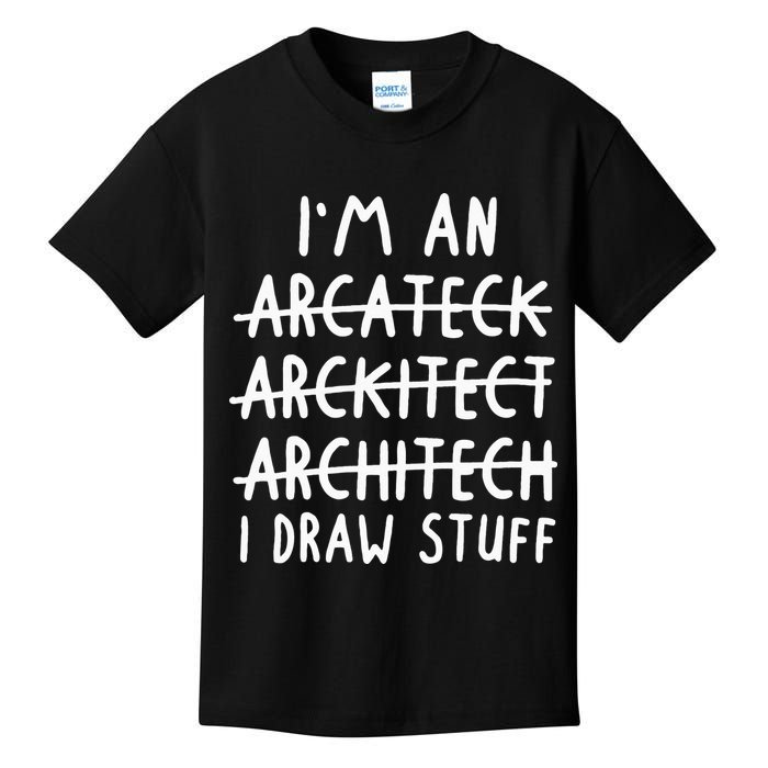 Funny Architect Art Wo Future Architecture Pun Lovers Kids T-Shirt