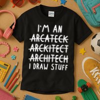 Funny Architect Art Wo Future Architecture Pun Lovers Kids T-Shirt