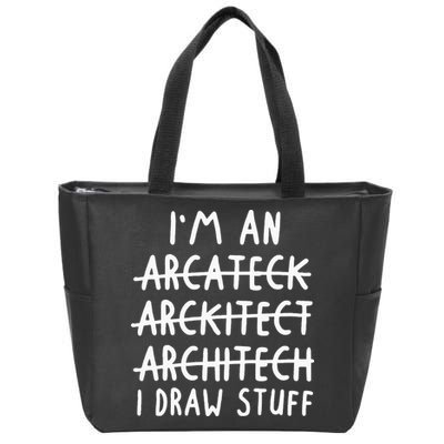 Funny Architect Art Wo Future Architecture Pun Lovers Zip Tote Bag