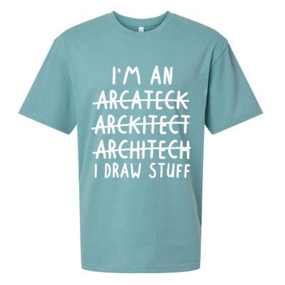 Funny Architect Art Wo Future Architecture Pun Lovers Sueded Cloud Jersey T-Shirt