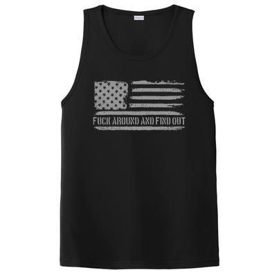 Fuck Around And Find Out American Flag 4th Of July Fafo PosiCharge Competitor Tank