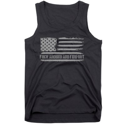 Fuck Around And Find Out American Flag 4th Of July Fafo Tank Top