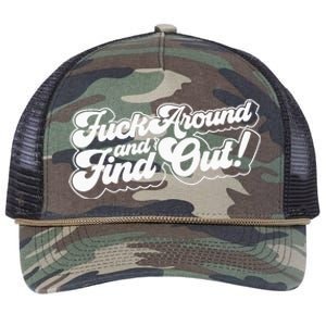 Fuck Around And Find Out Fuck Around Find Out Fafo Retro Rope Trucker Hat Cap