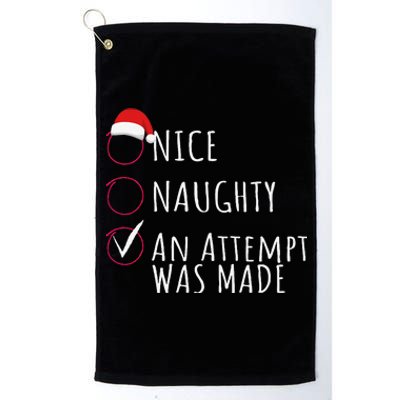 Funny An Attempt Was Made Christmas Platinum Collection Golf Towel