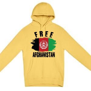 Free Afghanistan AFG Flag Premium Pullover Hoodie