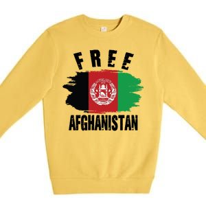 Free Afghanistan AFG Flag Premium Crewneck Sweatshirt