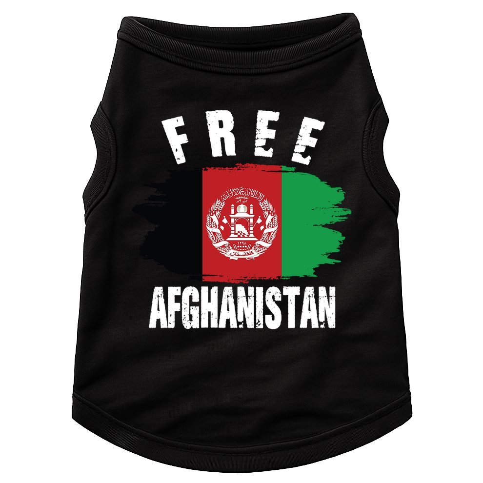 Free Afghanistan AFG Flag Doggie Tank