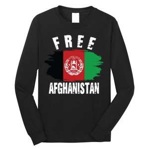 Free Afghanistan AFG Flag Long Sleeve Shirt