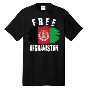 Free Afghanistan AFG Flag Tall T-Shirt