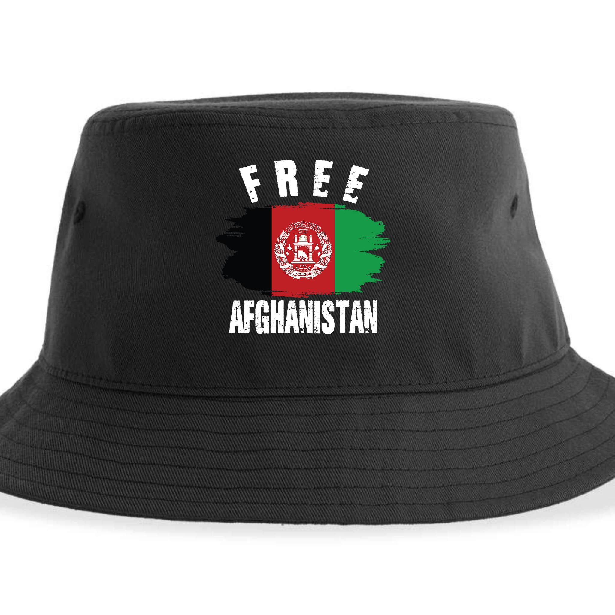 Free Afghanistan AFG Flag Sustainable Bucket Hat