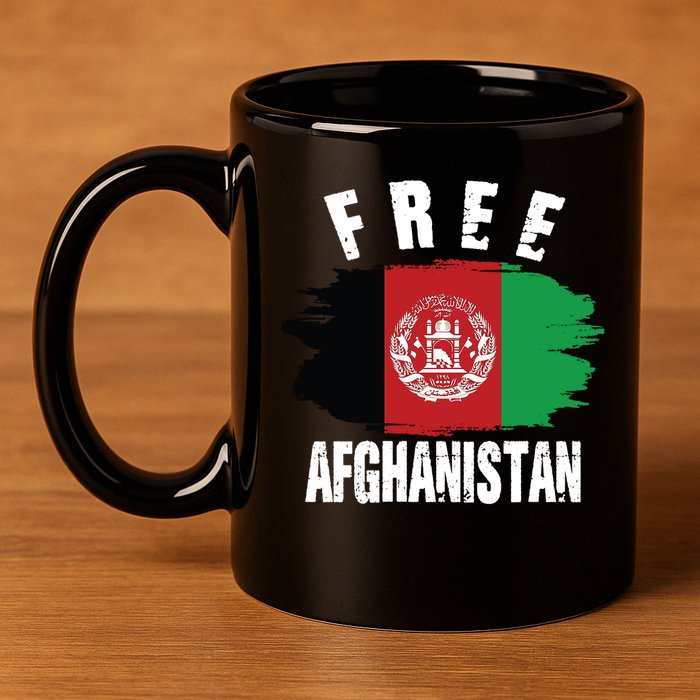 Free Afghanistan AFG Flag 11oz C Handle Ceramic Mug