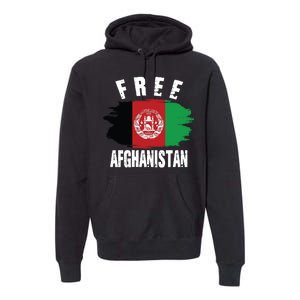 Free Afghanistan AFG Flag Premium Hoodie