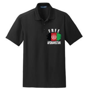 Free Afghanistan AFG Flag Dry Zone Grid Polo