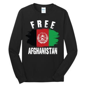 Free Afghanistan AFG Flag Tall Long Sleeve T-Shirt