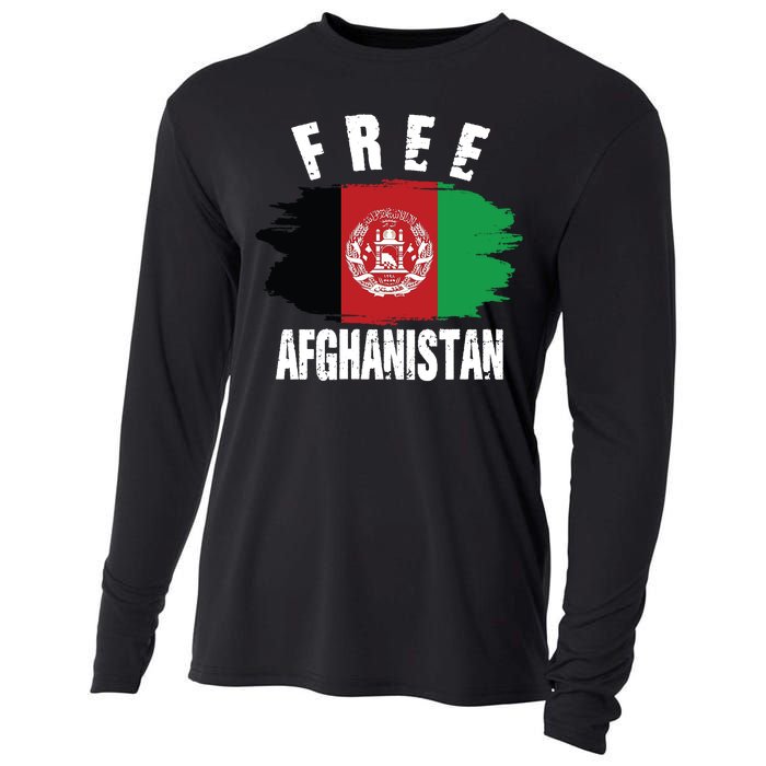 Free Afghanistan AFG Flag Cooling Performance Long Sleeve Crew