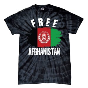 Free Afghanistan AFG Flag Tie-Dye T-Shirt