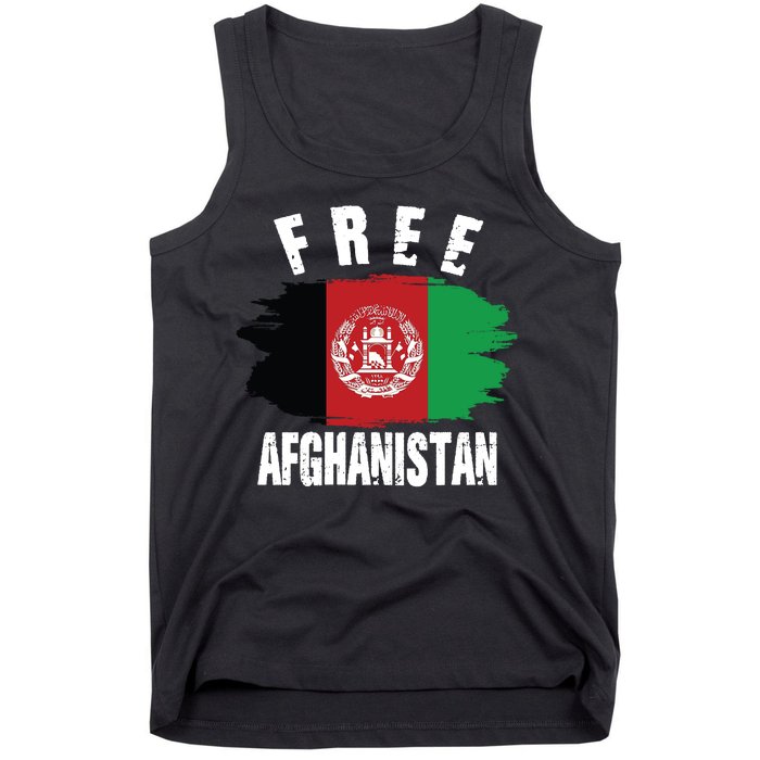 Free Afghanistan AFG Flag Tank Top