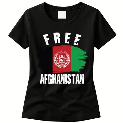 Free Afghanistan AFG Flag Womens T-Shirt