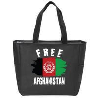 Free Afghanistan AFG Flag Zip Tote Bag