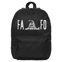 Fuck Around And Find Out FAFO F Around And Find Out 16 in Basic Backpack