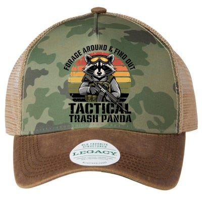 Forage Around And Find Out Tactical Trash Panda Funny Raccoon Meaningful Gift Legacy Tie Dye Trucker Hat