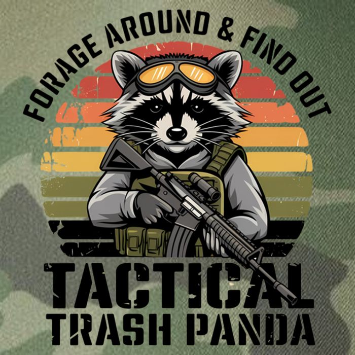 Forage Around And Find Out Tactical Trash Panda Funny Raccoon Meaningful Gift Legacy Tie Dye Trucker Hat