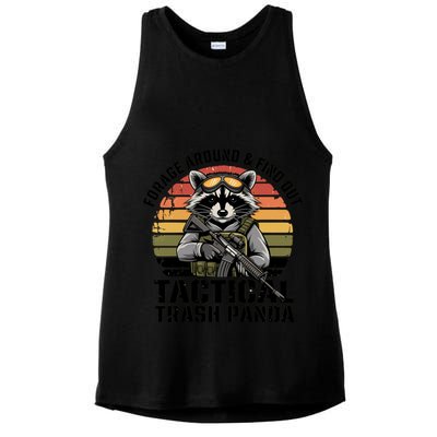 Forage Around And Find Out Tactical Trash Panda Funny Raccoon Meaningful Gift Ladies PosiCharge Tri-Blend Wicking Tank
